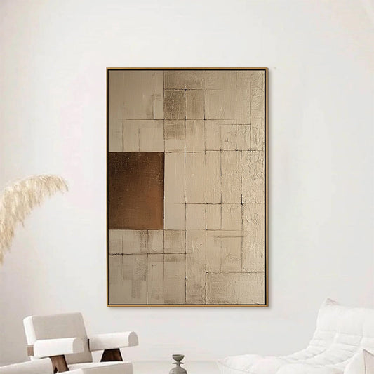 Balance – Wabi-Sabi Geometric Oil Painting, view 2