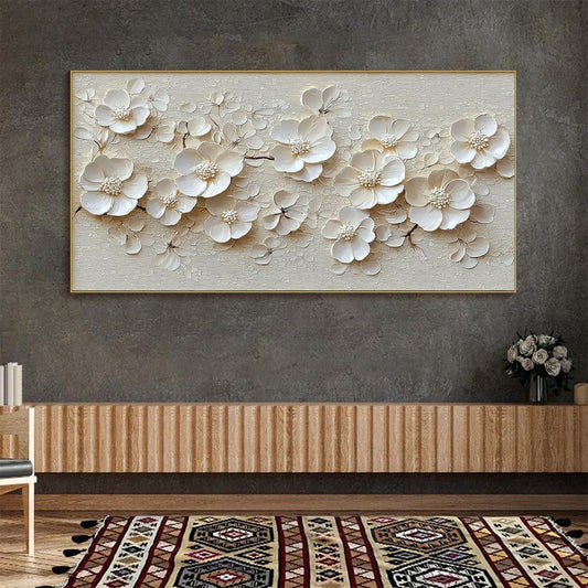 Blossom Serenade – Floral Textured Oil Painting, view 2