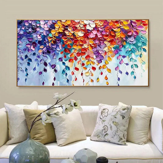 Cascading Color – Floral Impasto Painting, view 2