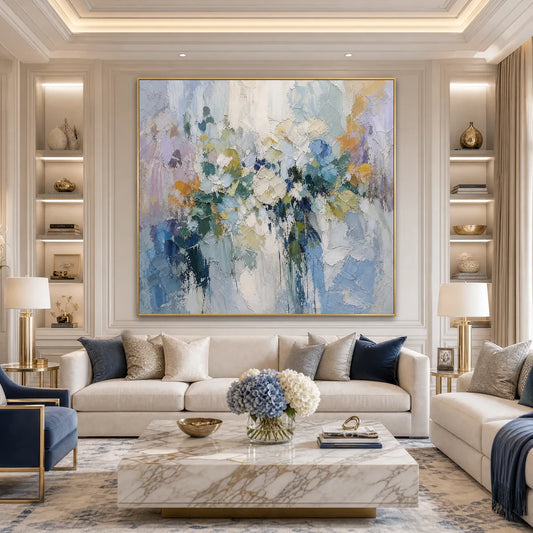 Ethereal Bloom – Floral Impasto Oil Painting, view 2