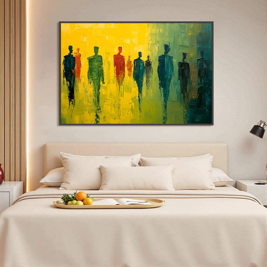 Gathering Light – Figurative Palette Knife Oil Painting, view 2
