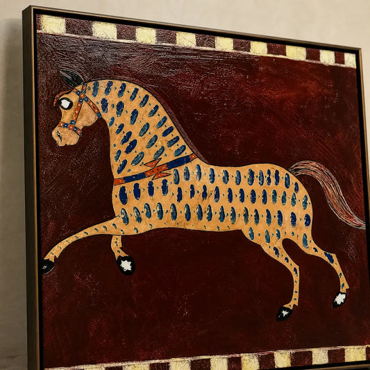 Equestrian Mosaic – Horse Acrylic Painting, view 2