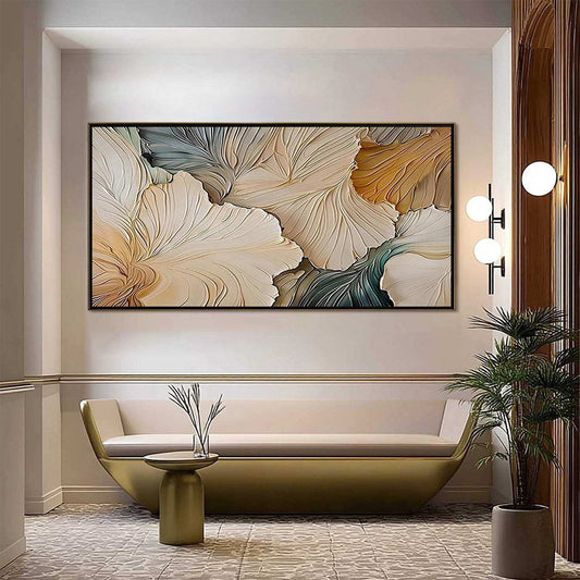 Petal Whispers – Wabi-Sabi Floral Impasto Painting, view 2