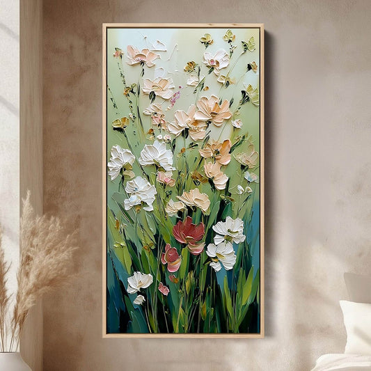 Spring'S Embrace – Wildflower Impasto Painting, view 2