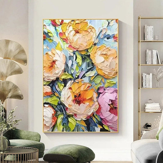 Summer Bloom – Floral Impasto Painting, view 2