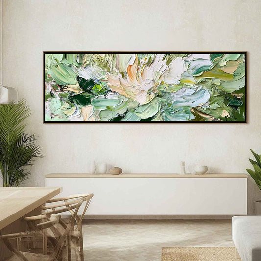 Verdant Bloom – Floral Impasto Painting, view 2