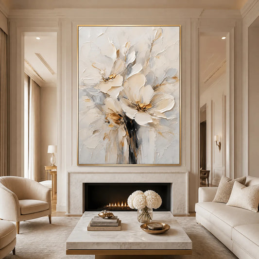 White Bloom – Floral Painting, view 2