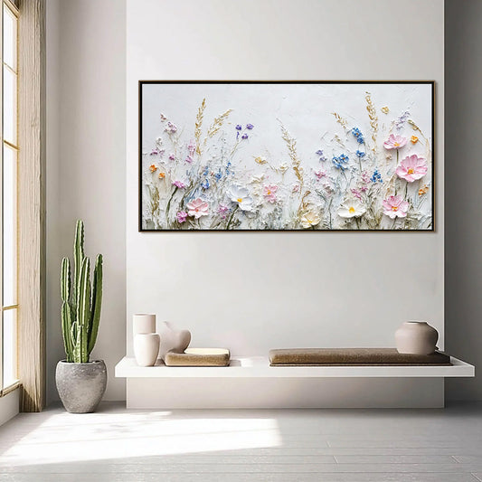 Wildflower Serenade – Wildflower Palette Knife Painting, view 2