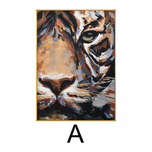 Original Tiger Oil Painting on Canvas, Large Abstract Tiger Canvas Wall Art, Modern Impressionist Animal Wall Art for Living Room,Home décor