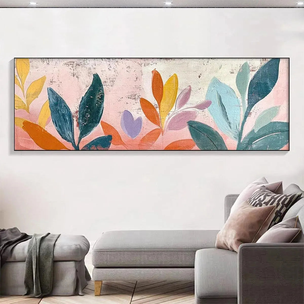 Pastel Botanical Panoramic – Floral Painting, view 3