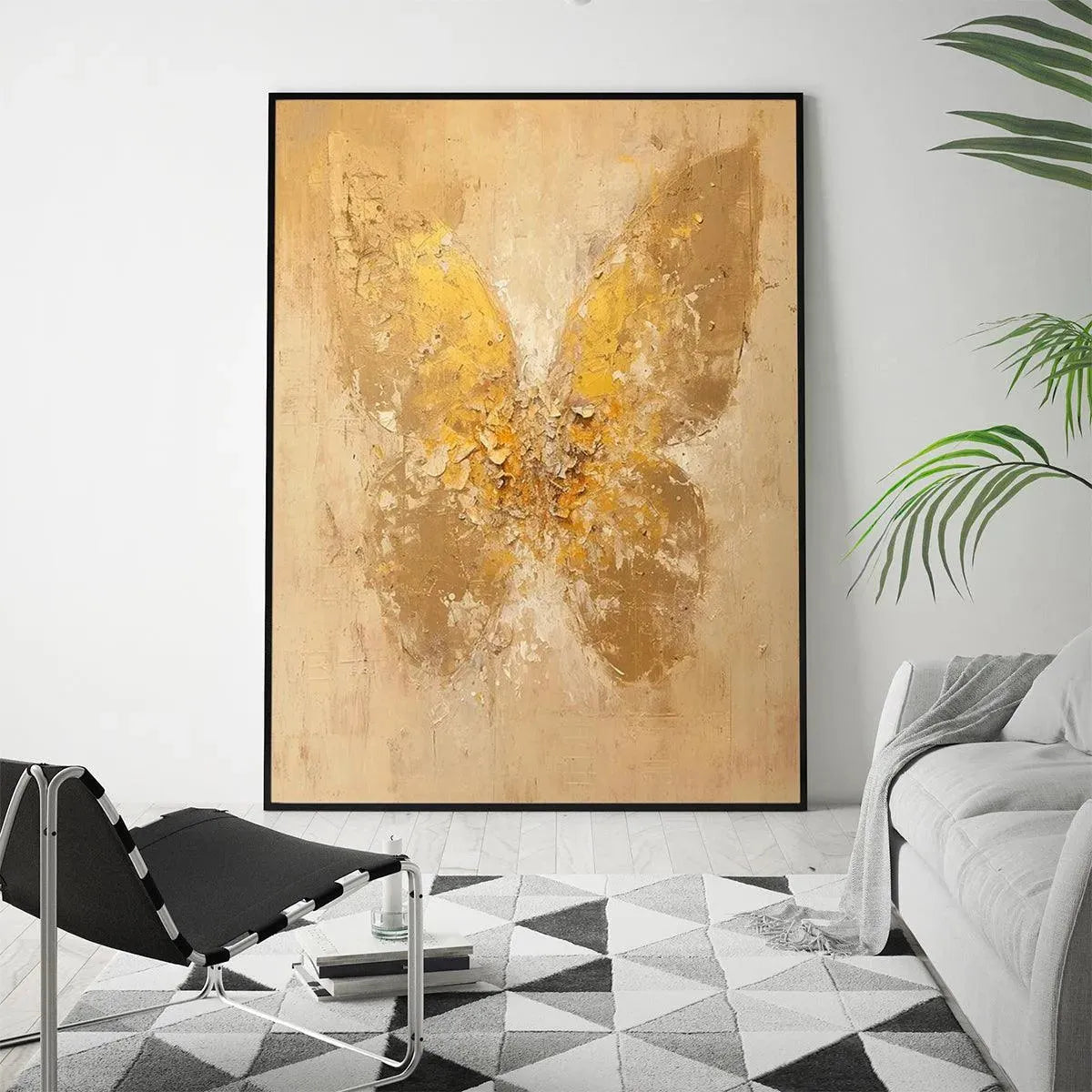Golden Wings – Butterfly Textured Oil Painting, view 5
