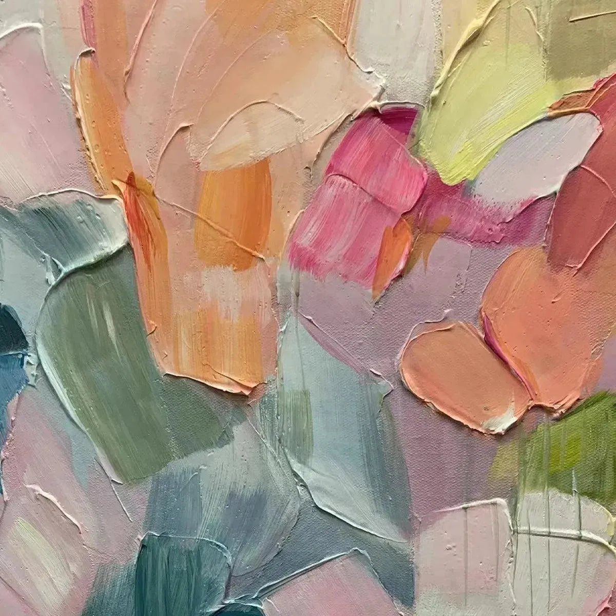 Pastel Dream – Floral Impasto Painting, view 4