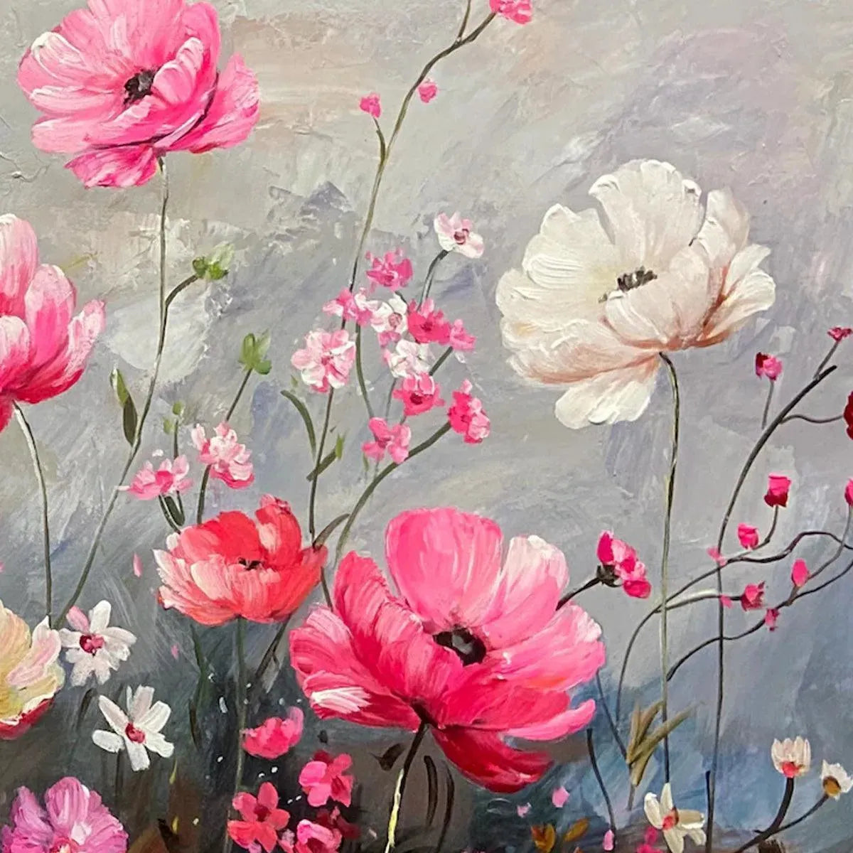 Summer Bloom – Floral Impasto Painting, view 4