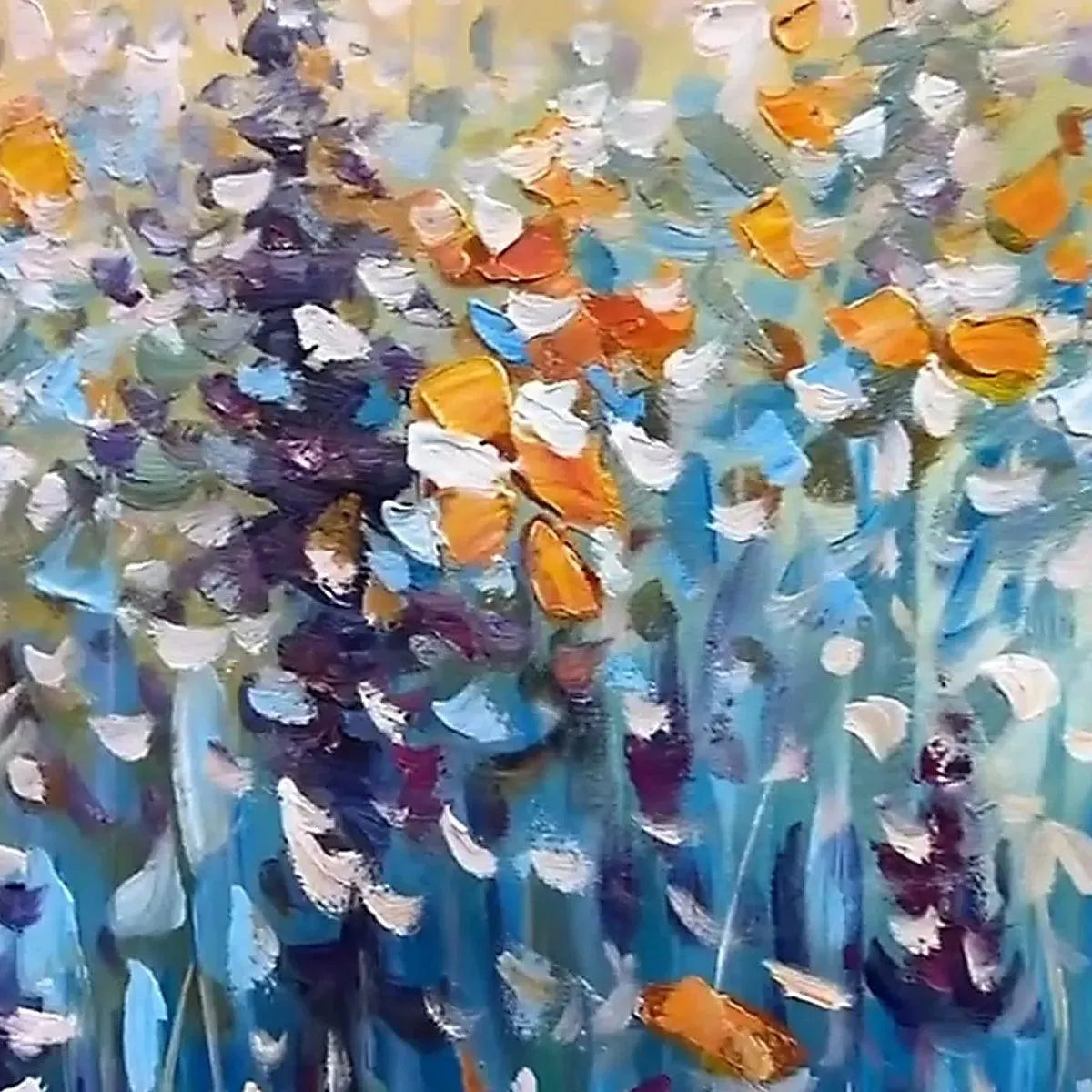 Wild Meadow – Wildflower Impasto Painting, view 3