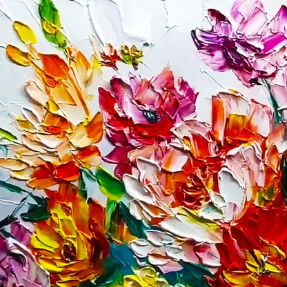 Vibrant Bouquet – Bouquet Impasto Painting, view 3