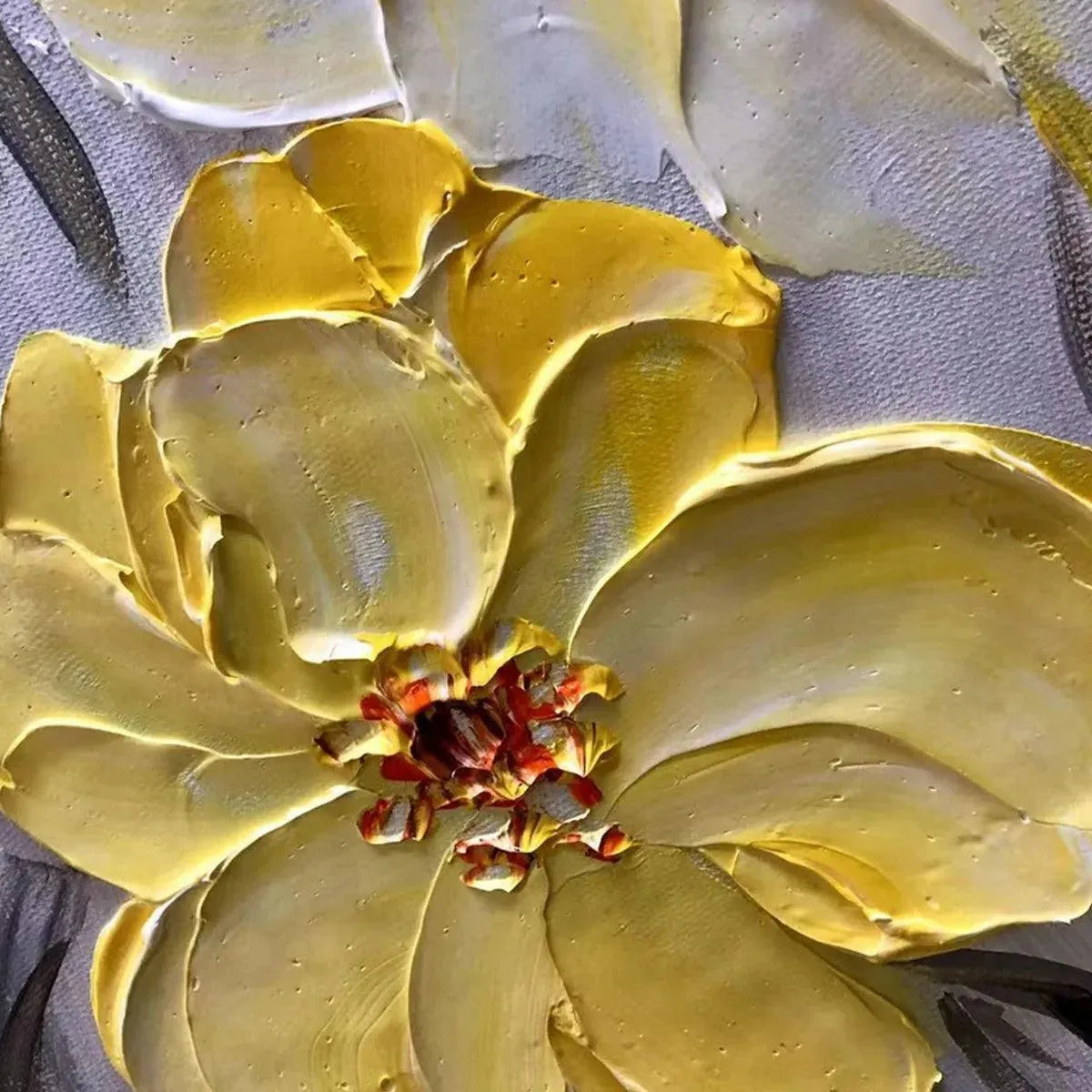 Golden Sunflowers – Sunflower Impasto Painting, view 4