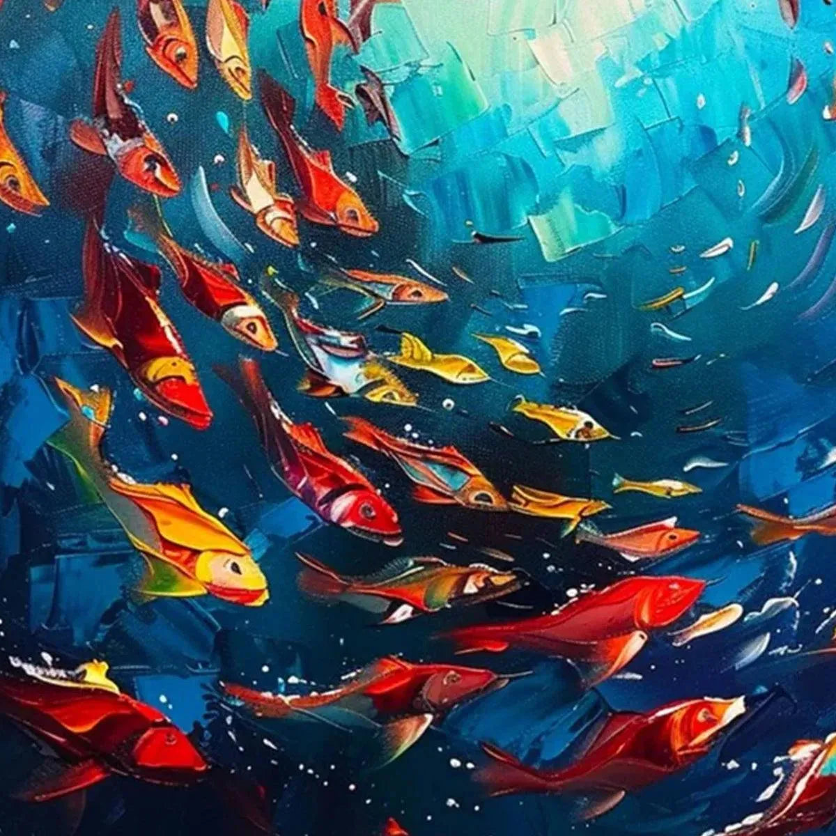 Coral Reef Dance – Underwater Oil Painting, view 3