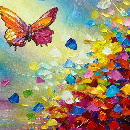 Colorful Butterfly Oil Painting – Butterfly Flight