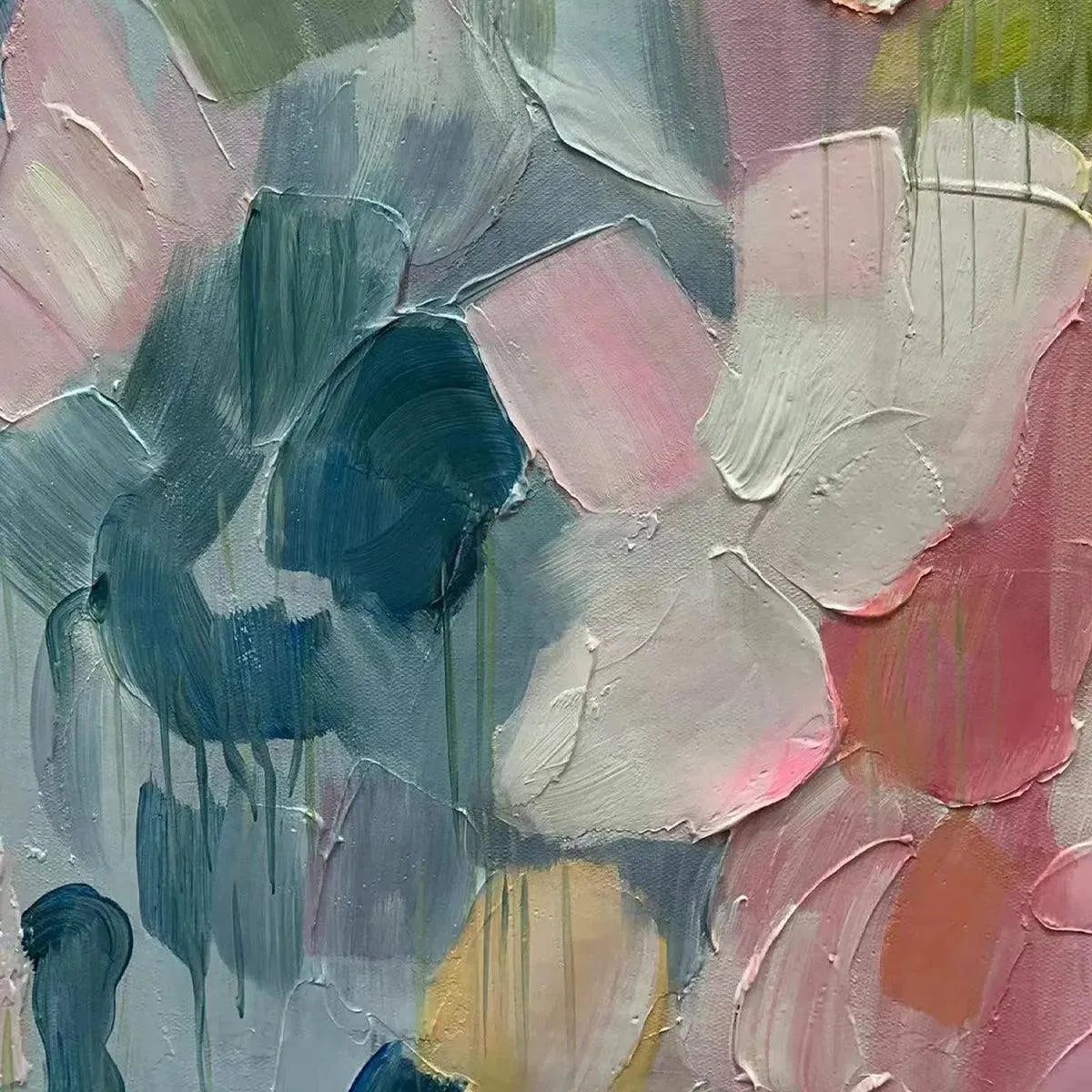 Abstract Floral Impasto Painting – Pastel Dream