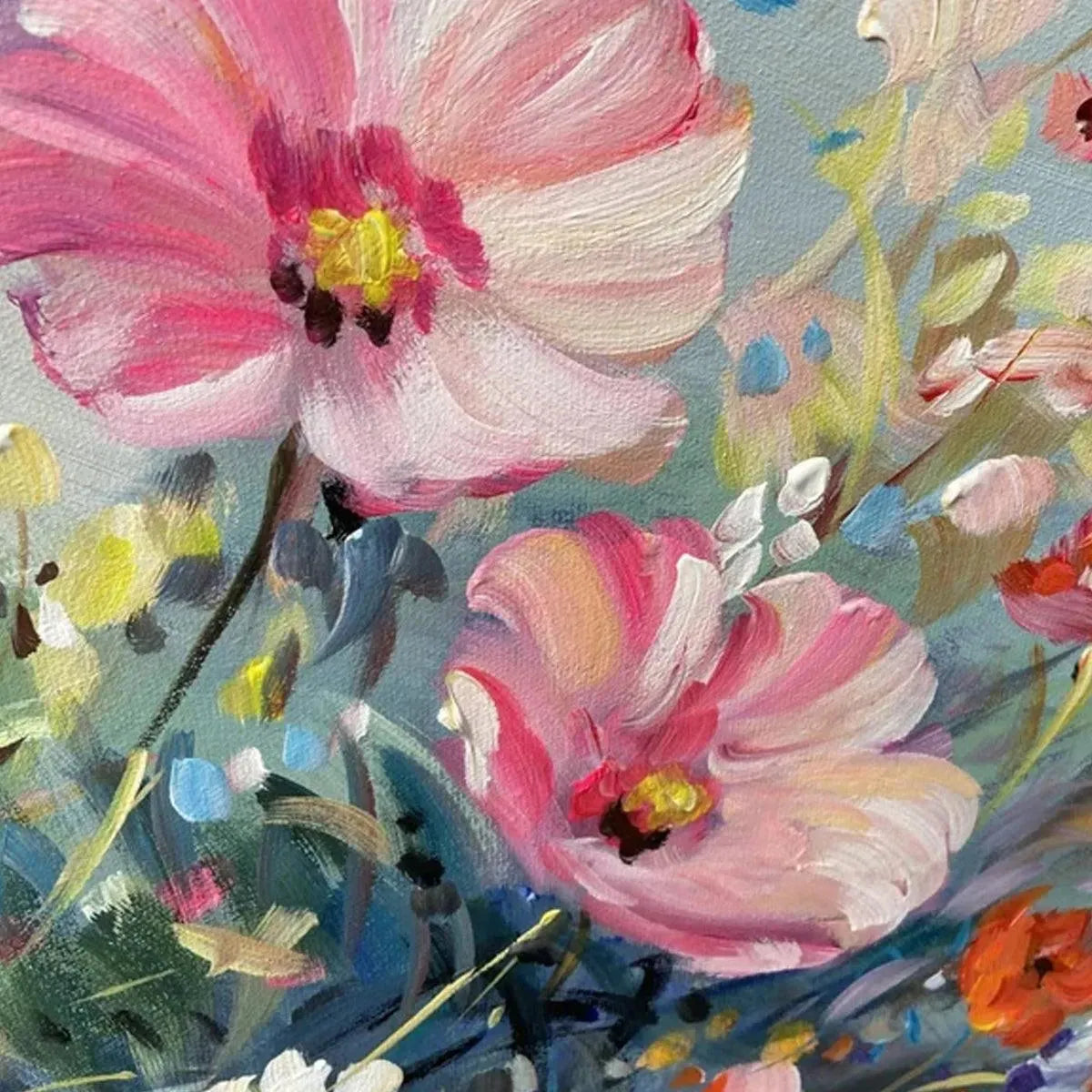 Colorful Meadow Impasto Painting – Wild Meadow