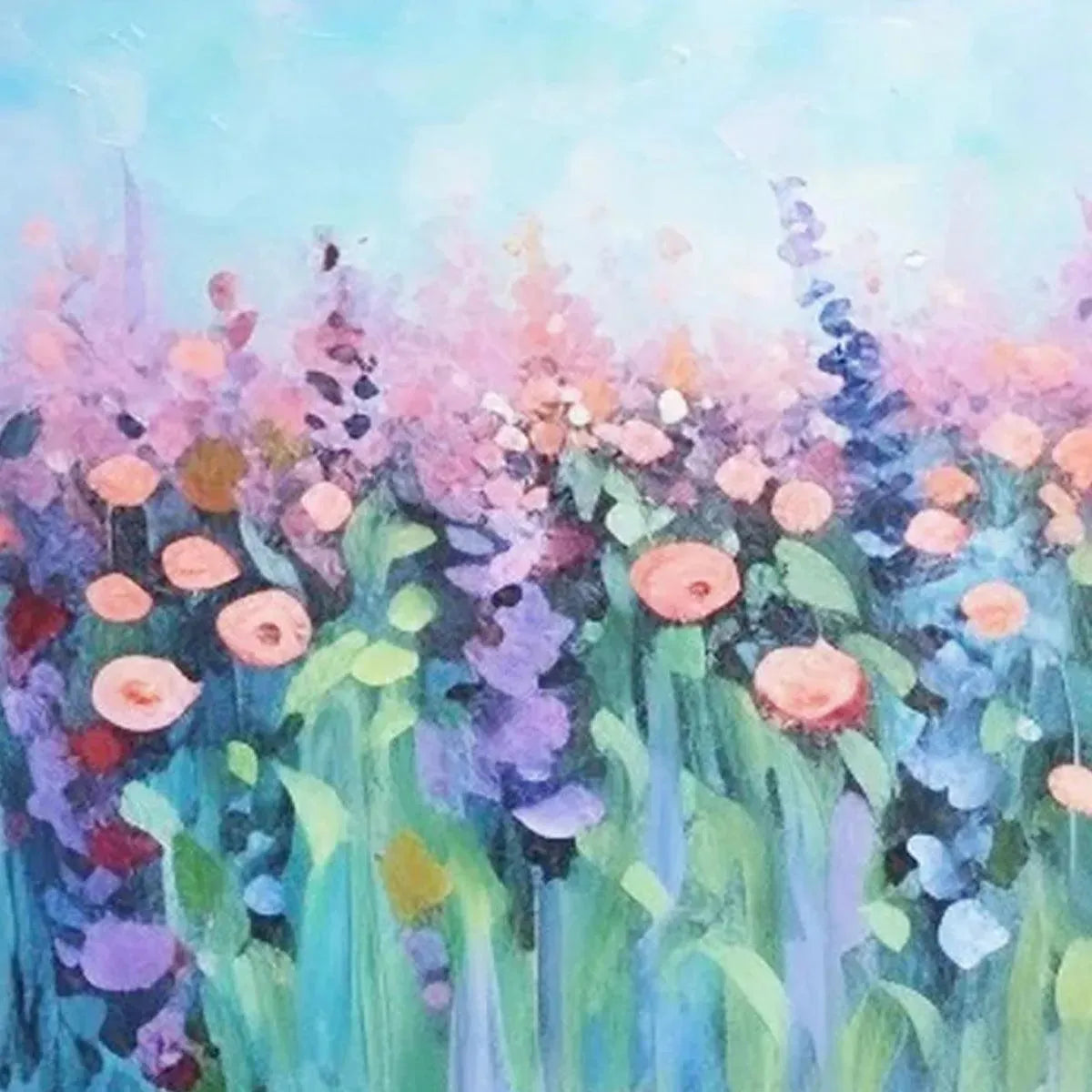 Colorful Meadow Painting – Pastel Meadow
