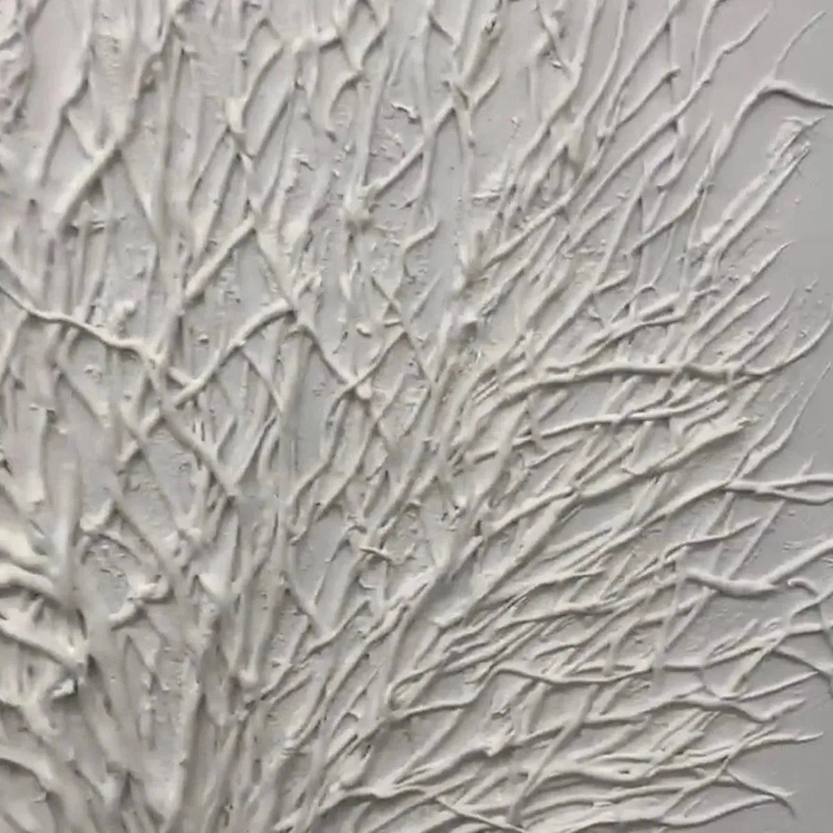 White Textured Tree – Wabi-Sabi Tree Oil Painting, view 5