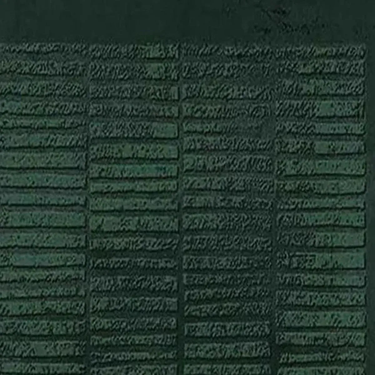 Green Wabi-Sabi Abstract Textured Oil Painting – Dark Green Textured Grid