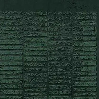 Green Wabi-Sabi Abstract Textured Oil Painting – Dark Green Textured Grid