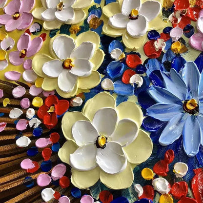 Colorful Bouquet Impasto Painting – Vibrant Bouquet