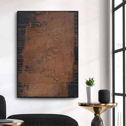 Rustic Texture – Wabi-Sabi Abstract Oil Painting, view 4