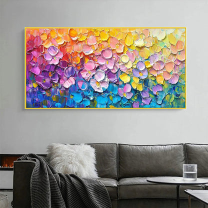 Rainbow Falls – Floral Impasto Oil Painting, view 2