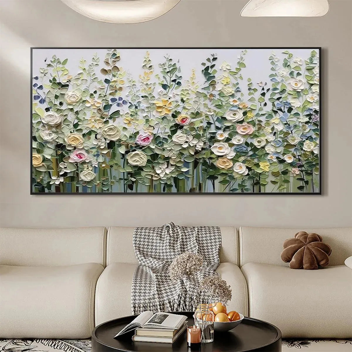 Spring Meadow – Meadow Impasto Painting, view 2