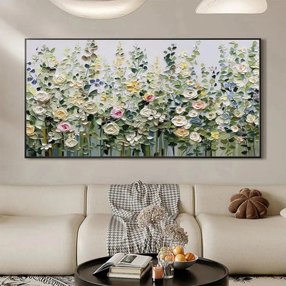 Spring Meadow – Meadow Impasto Painting, view 2