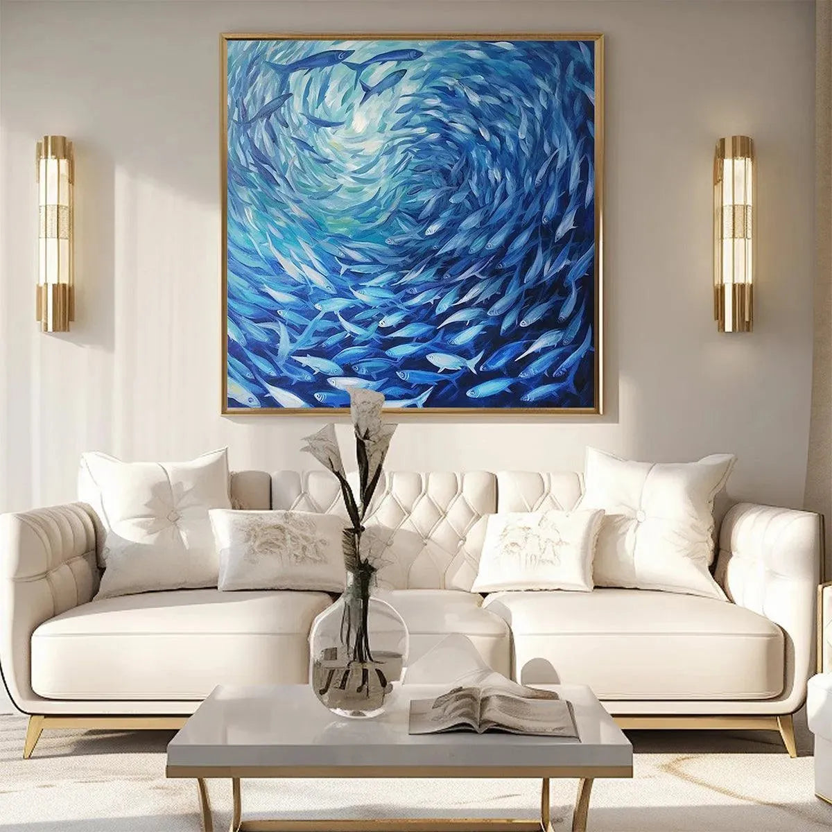 Oceanic Whirl – Animal Oil Painting, view 5