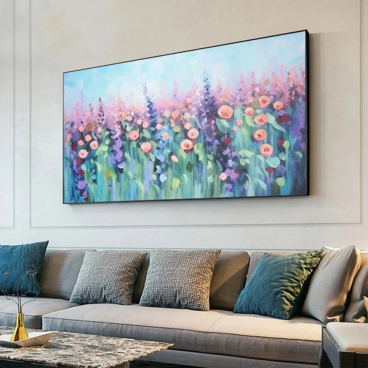 Pastel Meadow – Meadow Painting, view 5