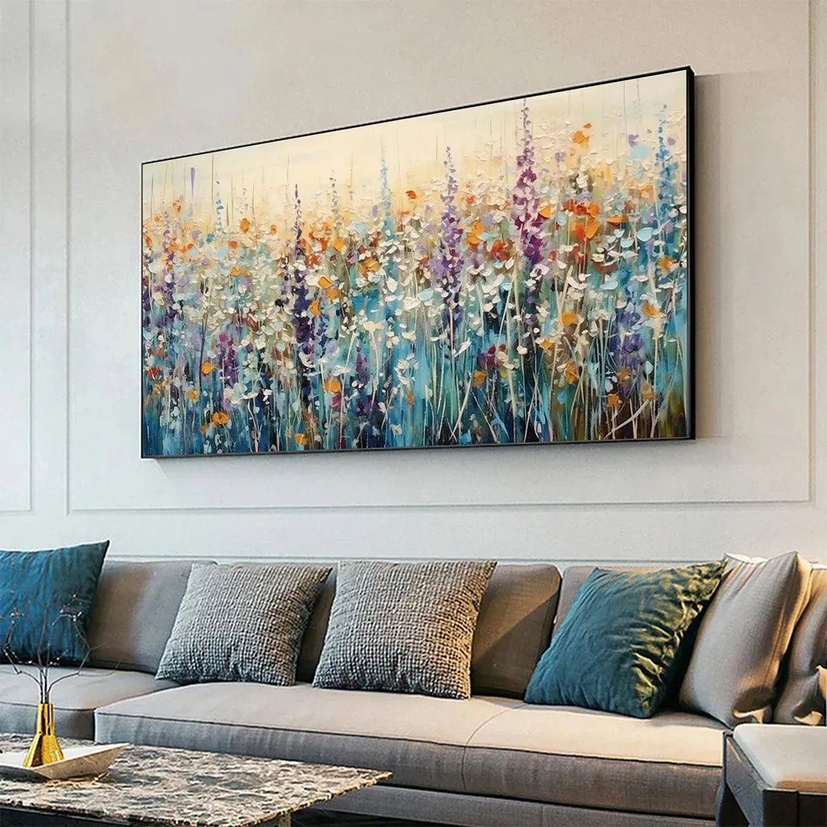Wild Meadow – Wildflower Impasto Painting, view 5