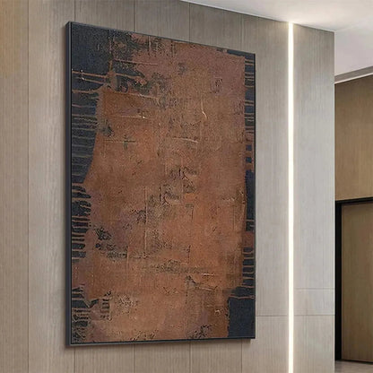 Rustic Texture – Wabi-Sabi Abstract Oil Painting, view 5