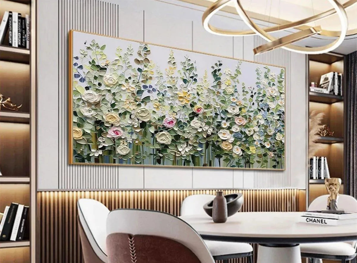Spring Meadow – Meadow Impasto Painting, view 5