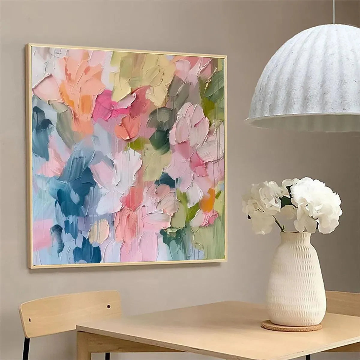 Pastel Dream – Floral Impasto Painting, view 5