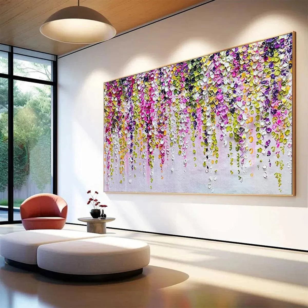 Wisteria Cascade – Wisteria Impasto Painting, view 5