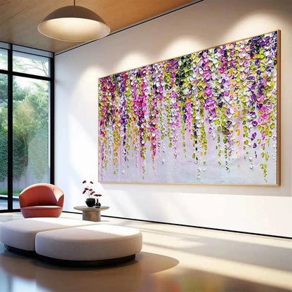 Wisteria Cascade – Wisteria Impasto Painting, view 5