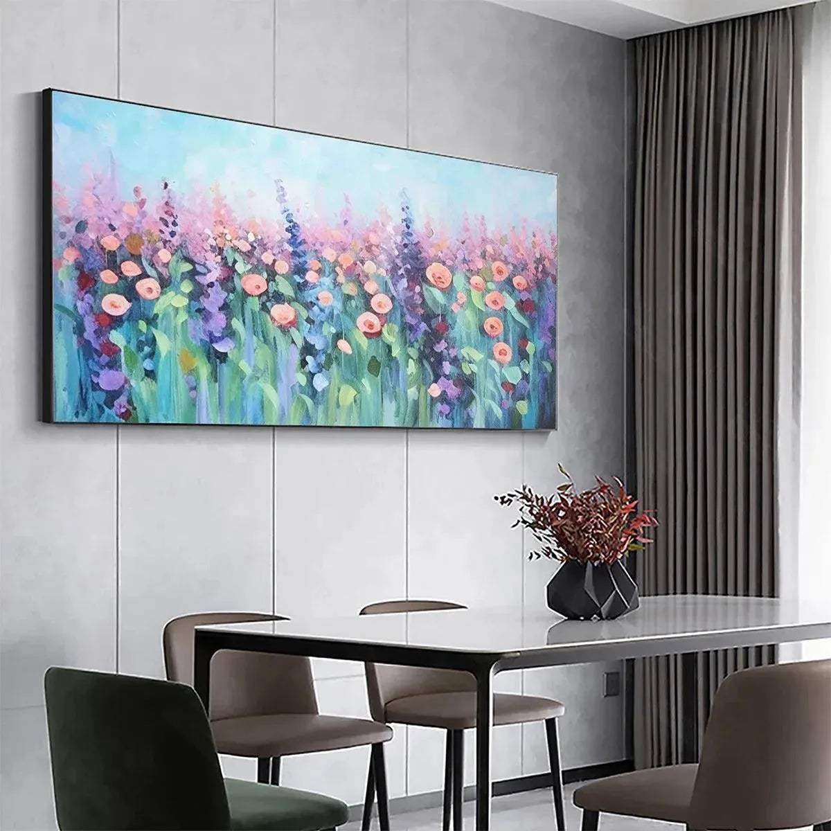 Colorful Meadow Painting – Pastel Meadow