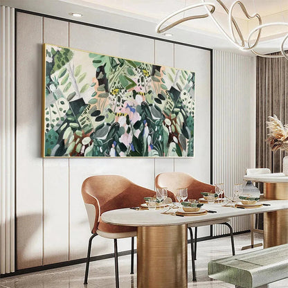 Green Floral Painting – Secret Garden