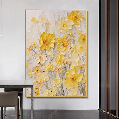 Golden Sunflowers – Sunflower Impasto Painting, view 3
