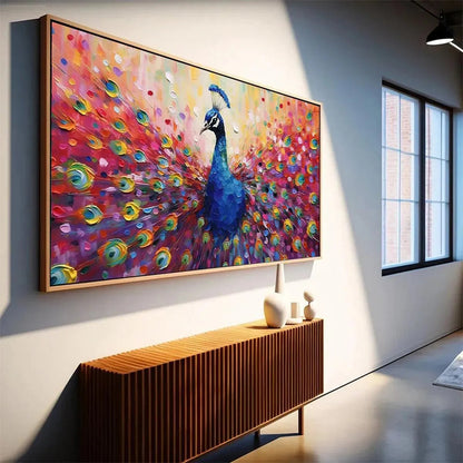 Majestic Peacock – Tree Oil Painting, view 5