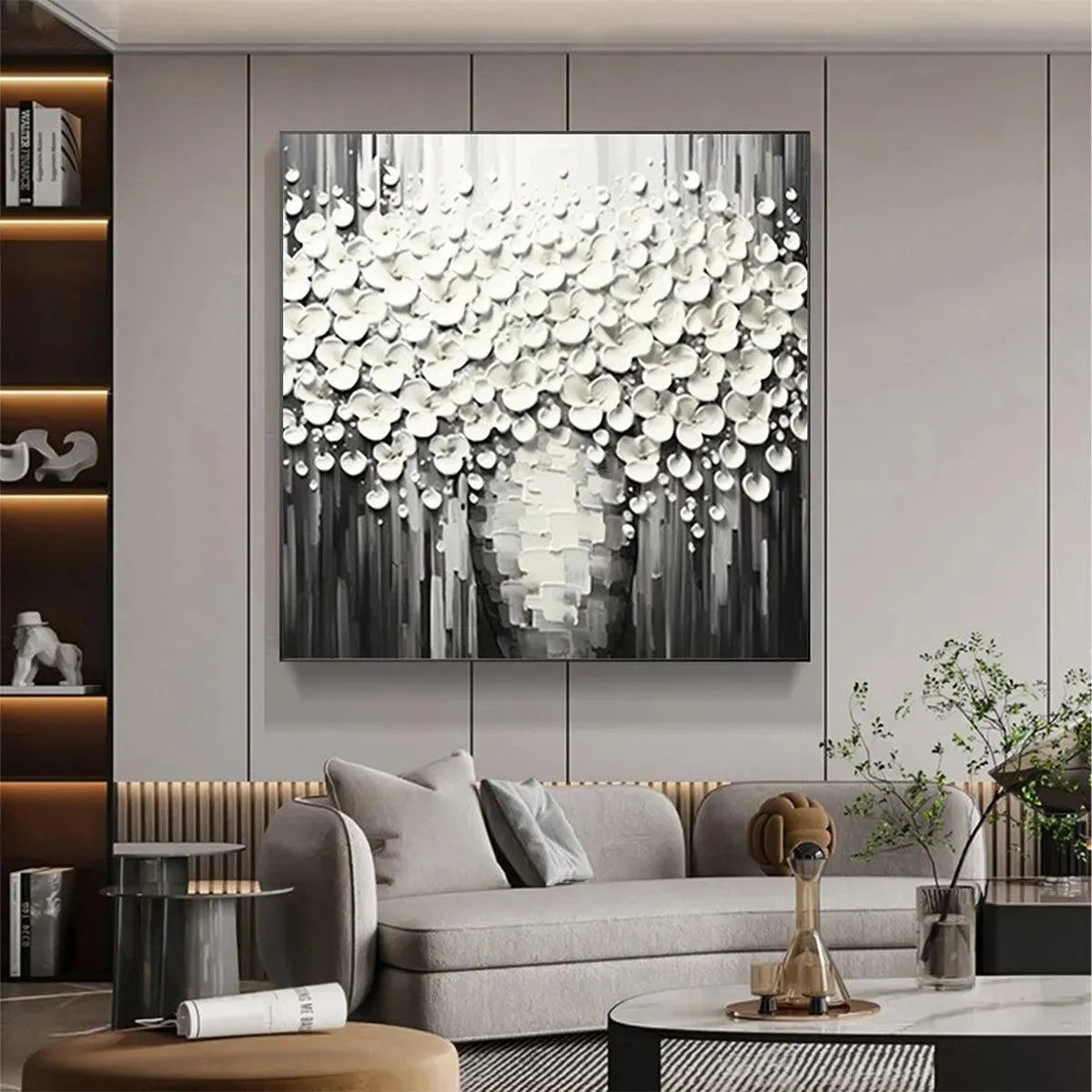 White Bouquet – Wabi-Sabi Bouquet Painting, view 2