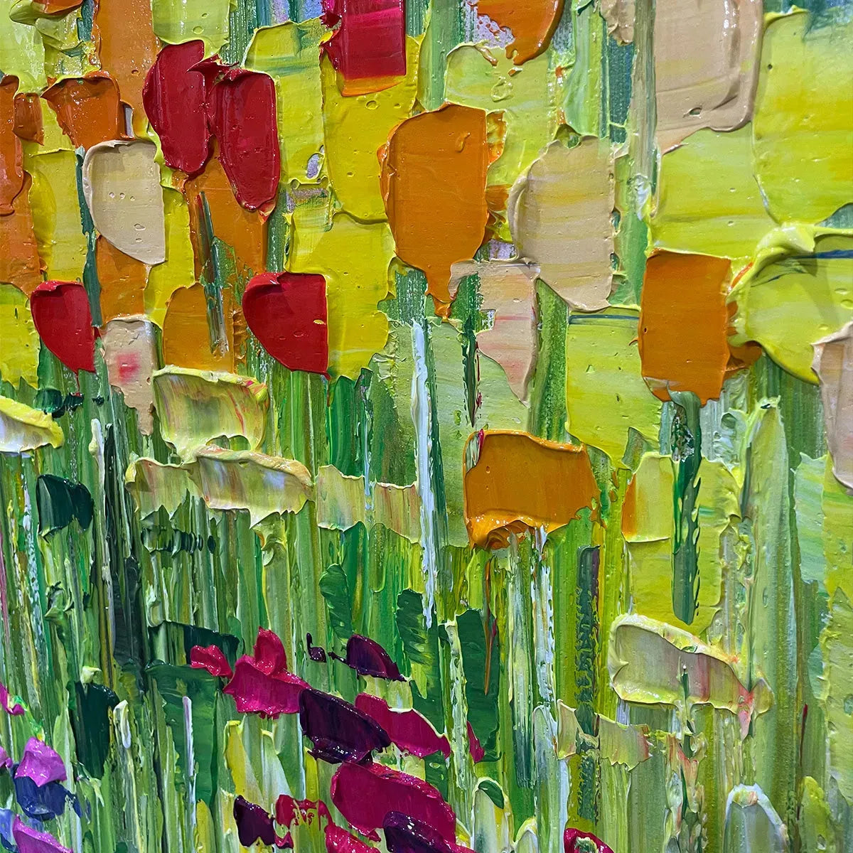 Rainbow Field – Field Impasto Oil Painting, view 4