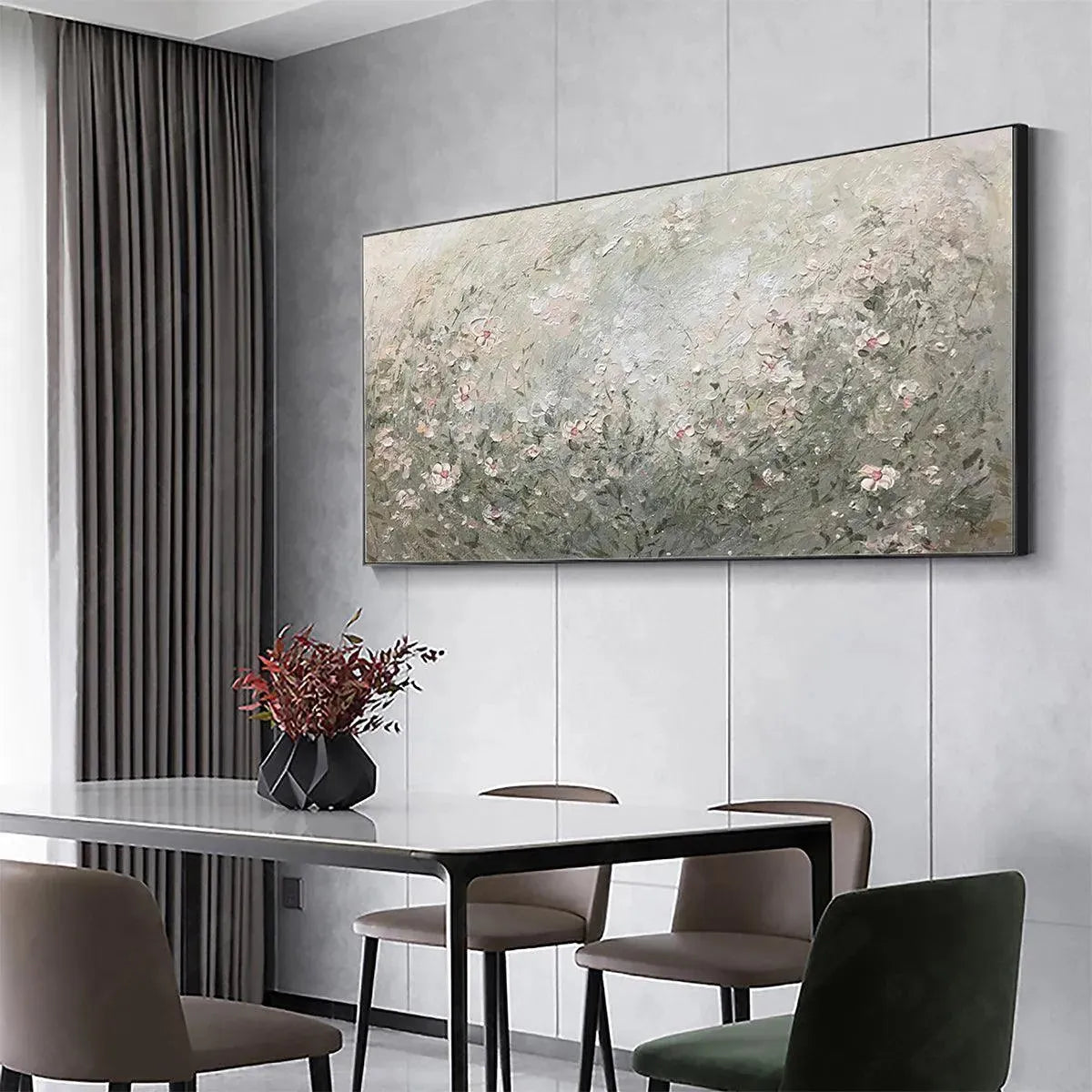 Hand-Painted Landscape Wall Art – Whispering Meadow