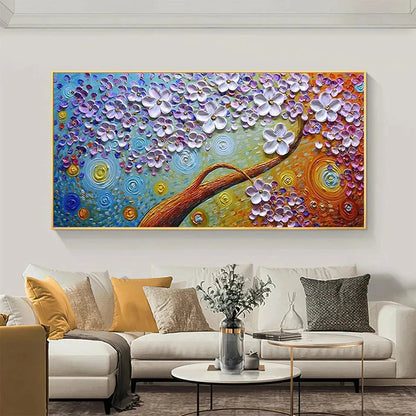 Lilac Dream – Floral Textured Painting, view 2