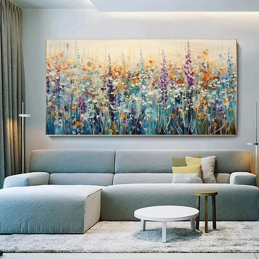 Wild Meadow – Wildflower Impasto Painting, view 2